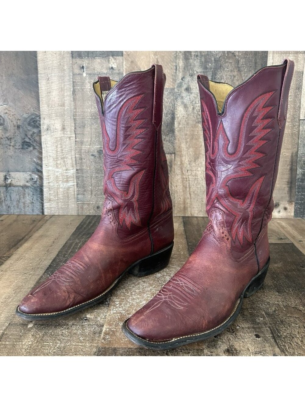 Rios Of Mercedes Vintage French Toe Western Cowboy Boots Mens 11 B